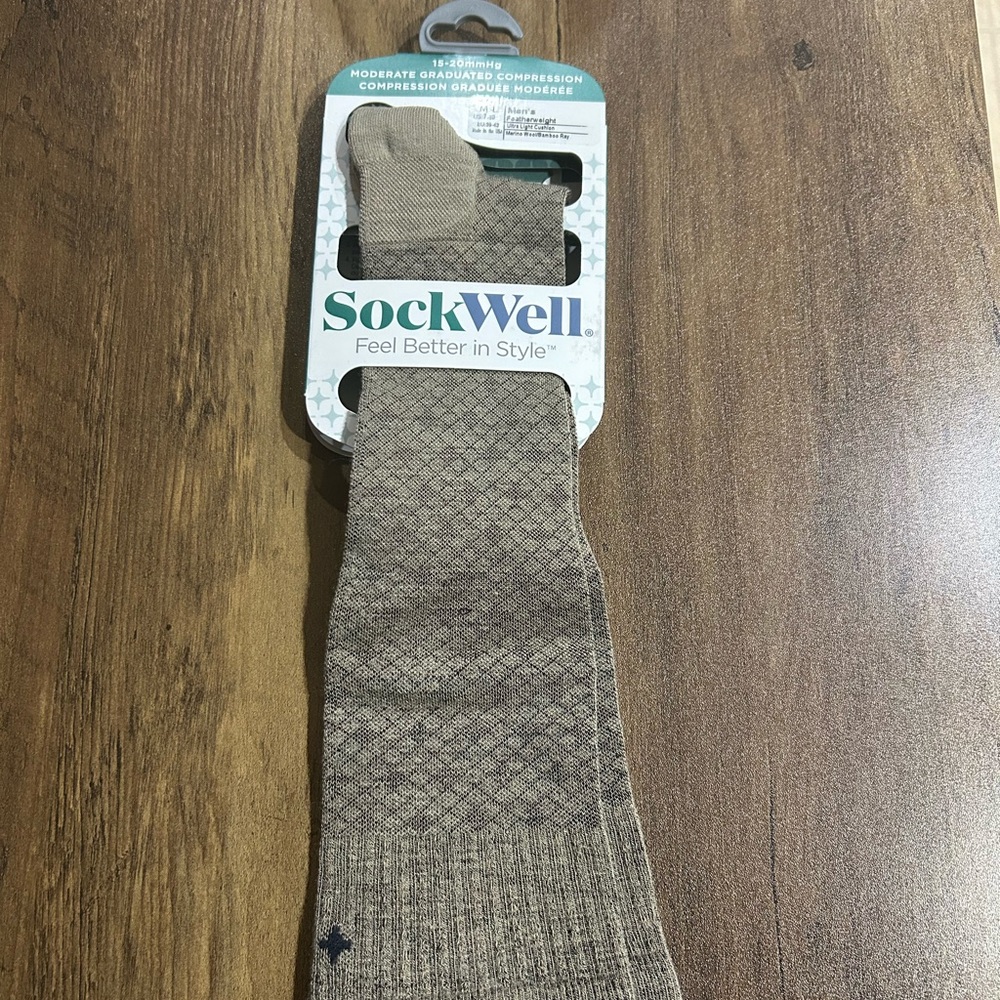 Men's Beige Compression Socks